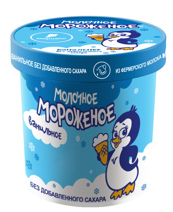 Мороженое молочное без добавленного сахара, 6%, в бумажном стакане 60г/24шт