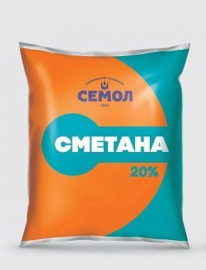 Сметана жирностью 20% - 0,5 кг