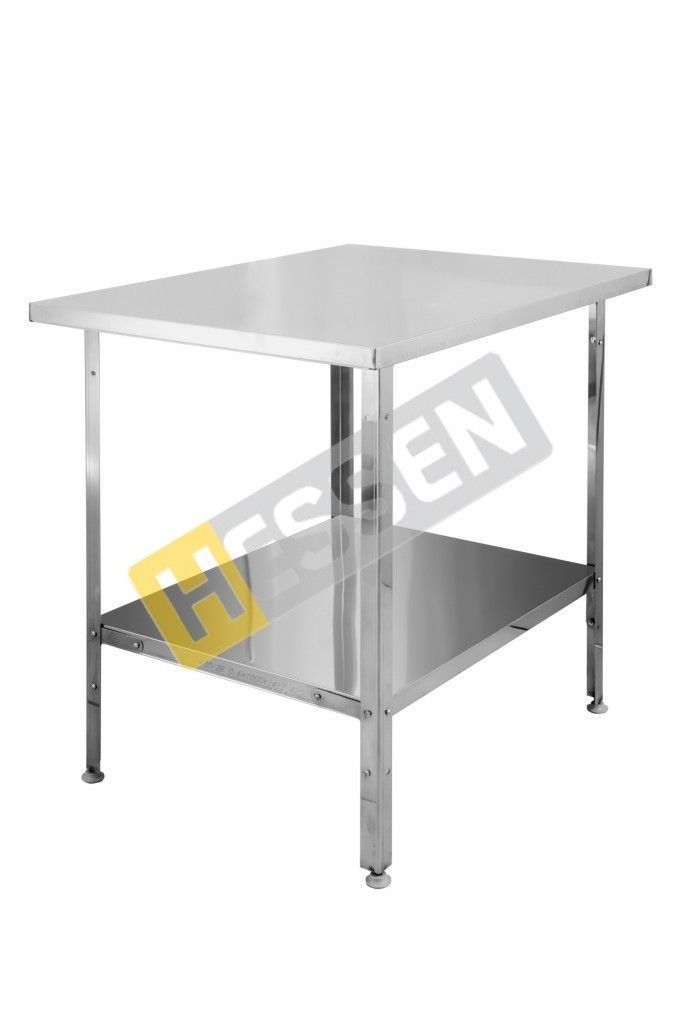 Стол производственный с полкой сплошной островной (без борта) СО 8*7