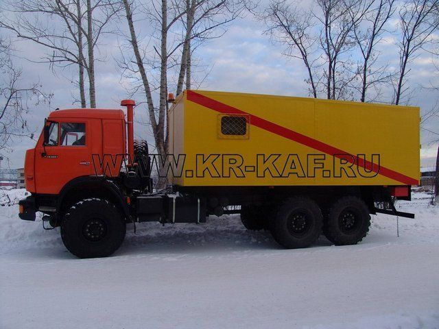 Автомобиль специальный для перевозки ВВ модели 574233 на шасси КАМАЗ-43118-50, 43118-А5, 43118-RR, 43118-RS