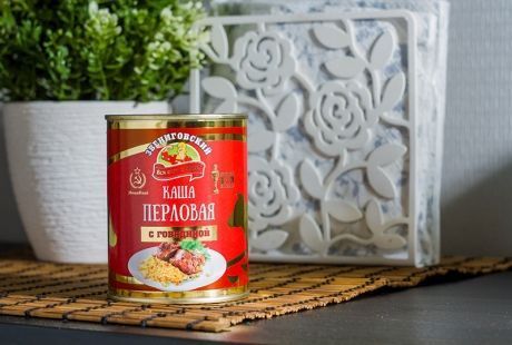 Каша перловая с говядиной